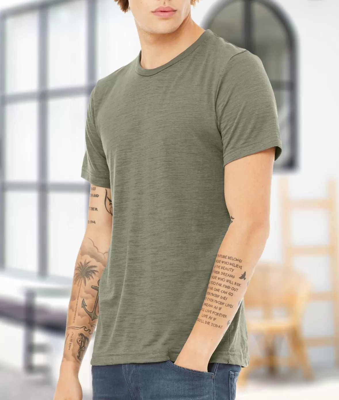 Men'S Soft Slub Jersey Short Sleeve Crew Neck T-Shirt | Nayked Apparel Cheap