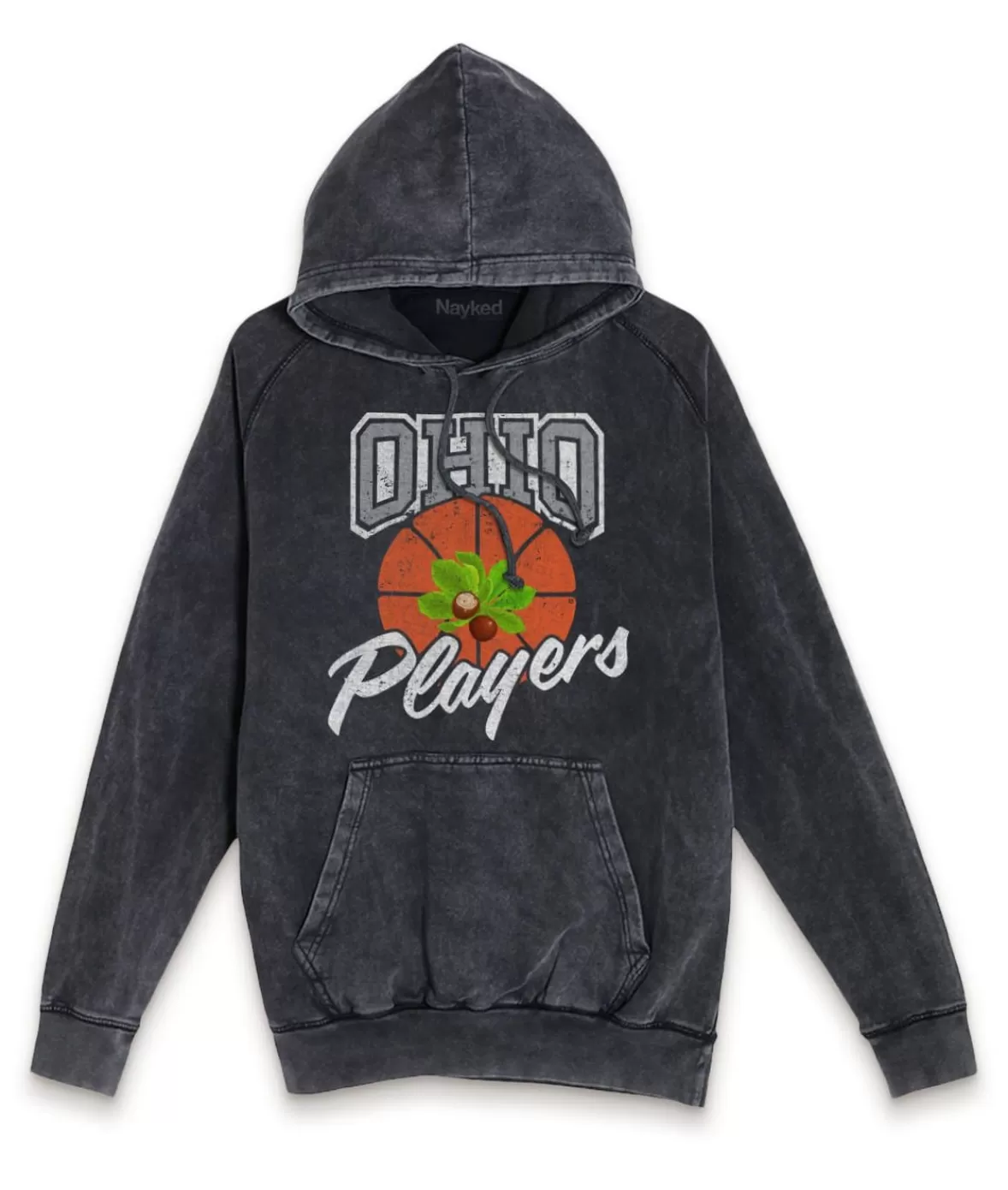 Men'S Vintage Raglan Graphic Hoodie | Ohio Players (Buckeye Leaf) | Nayked Apparel Store