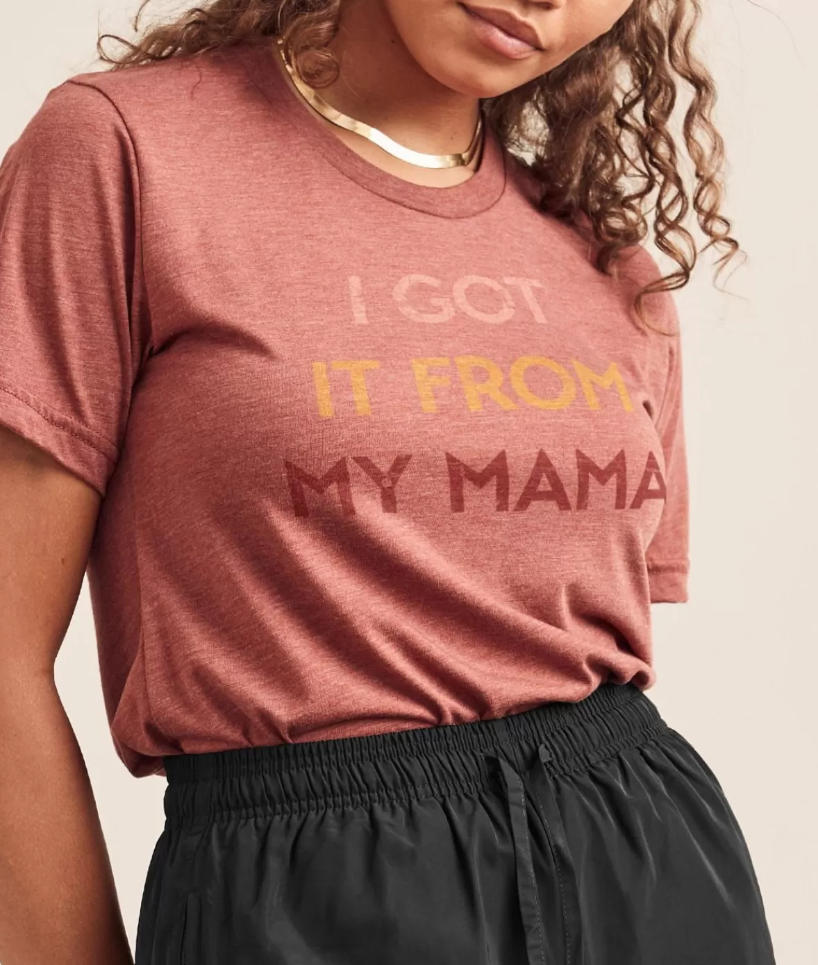 Ridiculously Soft Heather Sueded Graphic Tee | I Got It From My Mama | Nayked Apparel Store