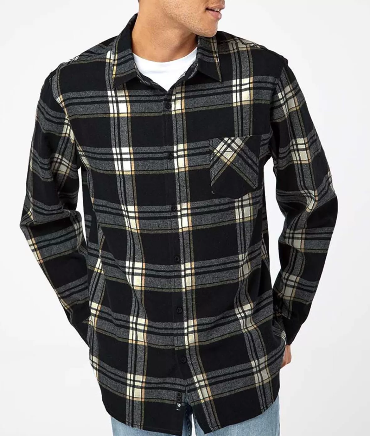Soft Flannel Plaid Shirt With Chest Pocket | Nayked Apparel Best