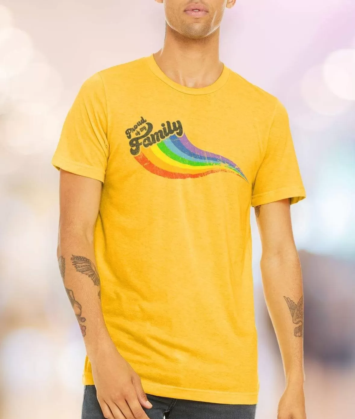 Unisex Ridiculously Soft Lightweight Graphic T-Shirt | Proud Of My Family | Nayked Apparel Online