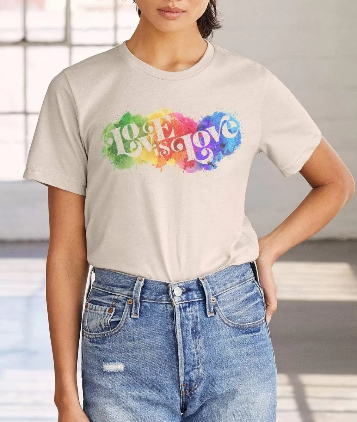 Unisex Ridiculously Soft Lightweight Sueded Graphic T-Shirt | Love Is Love | Nayked Apparel Hot