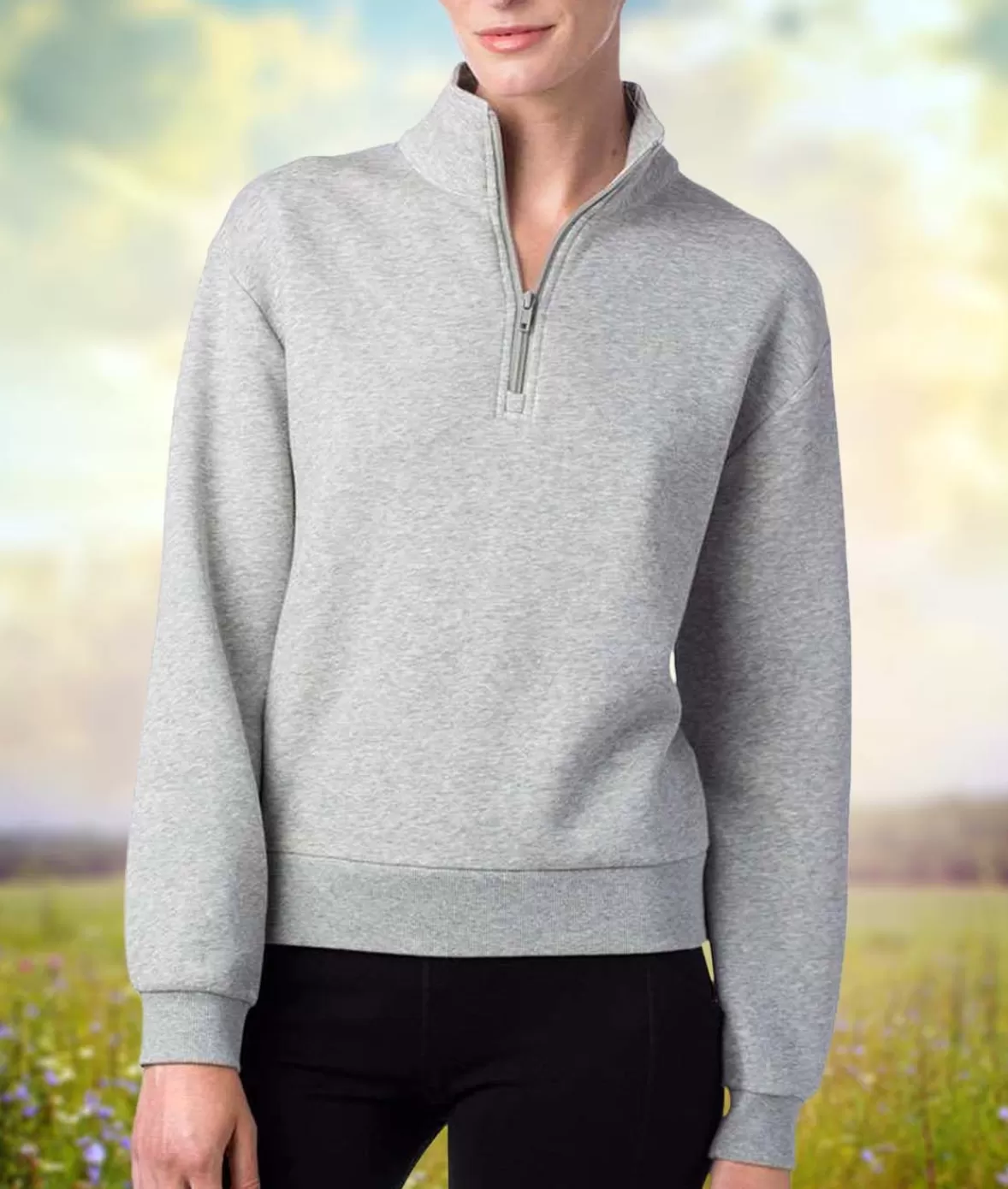 Women'S Soft Eco Friendly Quarter-Zip | Nayked Apparel Online